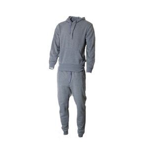Men's Jogger 2-Piece Set Athletic Solid Hoodie and Drawstring Pant Tracksuit
